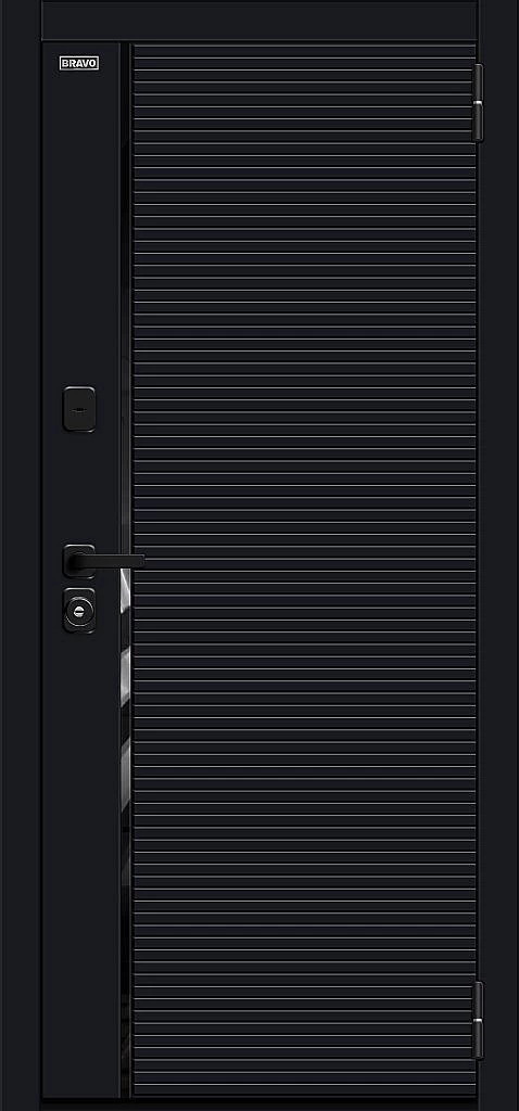 Входная дверь Лайнер/SBlack Black Shell/White Silk BR6163 внешняя сторона