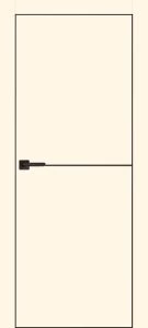 Межкомнатная дверь PX-19 черная кромка с 4-х ст. Магнолия