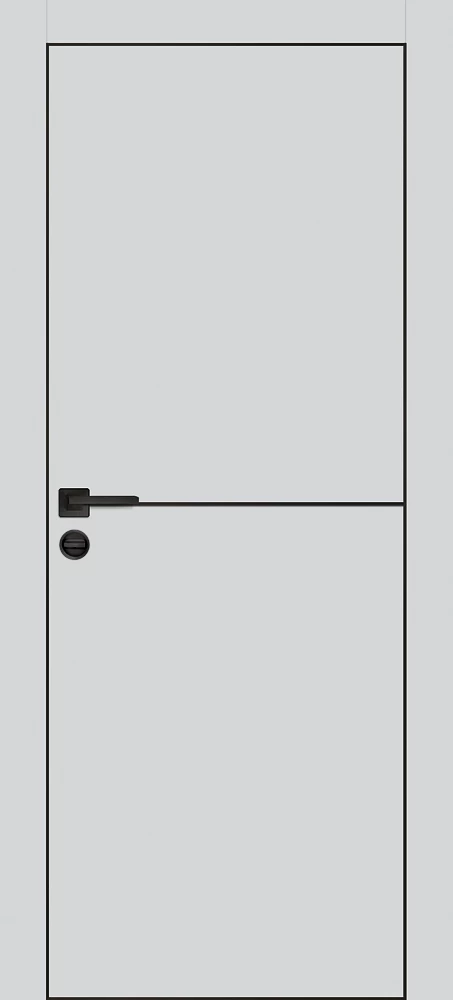 Фото Межкомнатная дверь PX-19 черная кромка с 4-х ст. Сапфир матовый