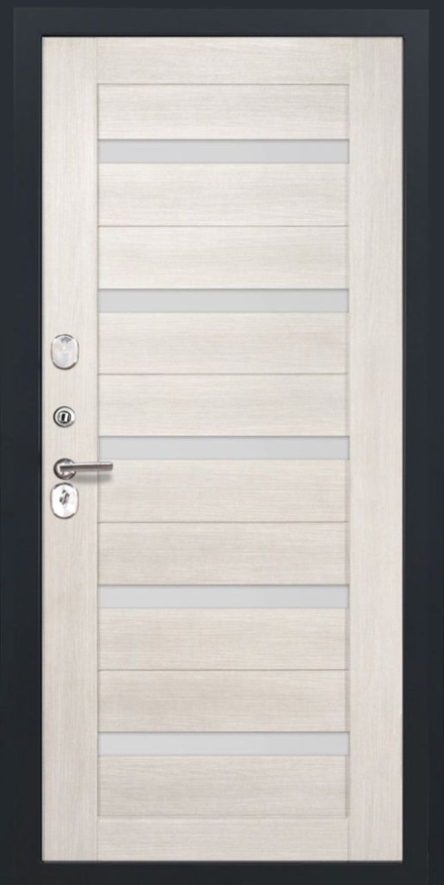 Входная дверь ДвериПРО L-45 СБ-1 (ст. белое, 16мм, беленый дуб) DPRO195809 внутренняя сторона
