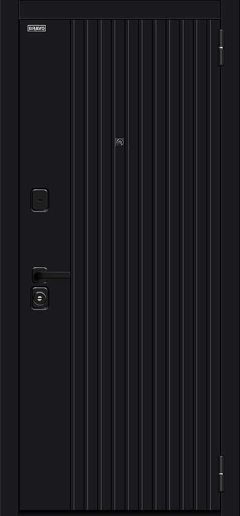Входная дверь Граффити-32/32 Total Black/Super White BR5299 внешняя сторона